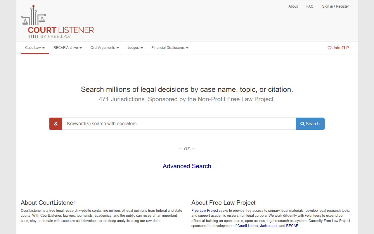 Randolph County court dockets CourtListener federal docket tool